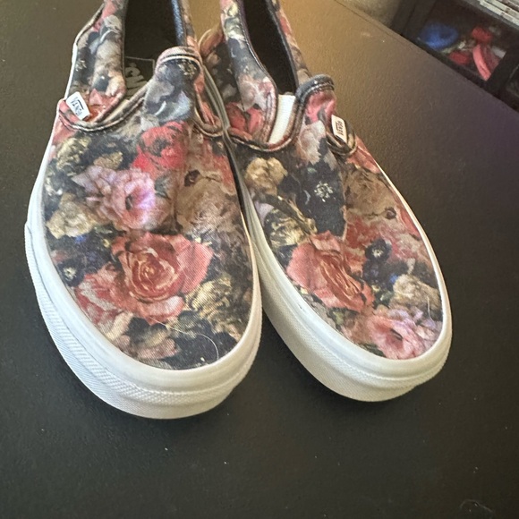 Vans Women's Floral Slip-On Sneakers — Pink/Black - Picture 2 of 5
